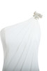 Robe de mariée naturel d'épaule asymétrique en chiffon en arc-en-ciel soie manuelle - 2