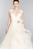Vestido de Novia de Corte Evasé en Tul de Escote en V de Baja escote en V de Sin mangas - 3