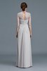 Abito mamma Sposa con Tre Quarti Lunghezza Maniche Naturale in Chiffon Tondo Vintage - 2