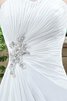 Abito da Sposa Spazzola Treno Cinghia in rilievo A Terra con Perline Senza Vita Semplice - 2