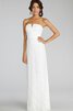Robe demoiselle d'honneur moderne de col entaillé longueru au niveau de sol de bustier - 2