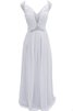 Paillettenbesetztes Chiffon A-Linie plissiertes bodenlanges Brautjungfernkleid - 14