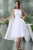 Abito da Sposa decorato Senza Maniche a riva Formale E Informale Cerniera Sotto Ginocchio - 8