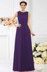 Abito da Damigella Alta Vita con Perline in Chiffon A Terra A-Line - 12
