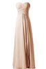 Abito da Damigella Cerniera Cuore A-Line A Terra in Chiffon con Piega - 9