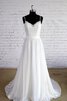 Abito da Sposa Formale E Informale con Piega sensuale Semplice in Chiffon con Fusciacca - 2