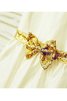 A Linie Paillette Satin Blumenmädchenkleid mit Pailletten mit Blume - 3