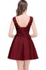 A Linie Ausgezeichnet Ärmelloses Mini Cocktailkleid mit Gürtel - 2