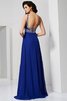 A Linie Rückenfreies Natürliche Taile Anständiges Ballkleid aus Chiffon - 2
