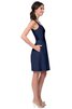 Robe demoiselle d'honneur v encolure avec zip a-ligne manche nulle - 5
