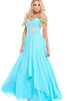 Robe de bal simple charmeuse distinguee fermeutre eclair avec chiffon - 1