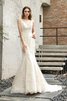 Robe de mariée boutonné sans dos incroyable en plein air en satin - 8