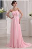 Robe de bal avec zip avec chiffon a-ligne avec perle de princesse - 1