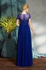 Reißverschluss Schaufel-Ausschnitt Normale Taille Bodenlanges Anständiges Brautmutterkleid - 2