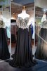 Vestido de Fiesta en Gasa y Encaje de Llamativo de Largo - 1