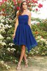 Abito da Damigella Cerniera con Fiore in Chiffon Cuore A-Line - 25