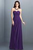 Abito da Damigella Senza Maniche A-Line in Chiffon A Terra con Festone - 24