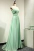 Robe demoiselle d'honneur plissé avec chiffon avec zip croisade col en forme de cœur - 2