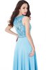 Robe de bal avec sans manches de col haut en forme salle interne délicat - 4