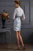Abito mamma Sposa Cerniera V-Scollo Alta Vita con Giacca in Taffeta - 2