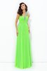 Chiffon Ein Schulter A Linie Bodenlanges Anständiges Ballkleid - 4