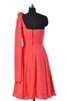 Robe demoiselle d'honneur naturel bref avec chiffon avec zip avec sans manches - 3