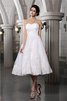 Vestido de Novia de Corte-A de Apliques de Imperio Cintura de Abalorio - 1