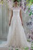 Robe de mariée plissé distinguee elevé avec nœud avec ruban - 1