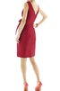 Robe demoiselle d'honneur courte avec nœud en satin ligne a de col en v - 2