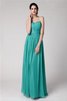 Robe demoiselle d'honneur plissage longue au drapée fermeutre eclair de fourreau - 1