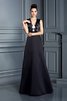 Robe de bal charmeuse longue grandes bretelles bretelles spaghetti en satin - 1