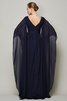 V-Ausschnitt A Linie Perlenbesetztes Bodenlanges Sittsames Ballkleid - 2