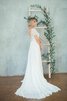 Plissiertes Chiffon romantisches glamouröses Modern Brautkleid mit gekappten Ärmeln - 4