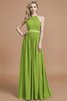 Robe demoiselle d'honneur manche nulle avec zip ruché jusqu'au sol en chiffon - 19