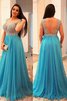 Normale Taille Perlenbesetztes XXL Ballkleid aus Chiffon mit V-Ausschnitt - 1