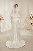Robe de mariée humble elégant simple avec manche longue de traîne courte - 3