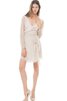 Robe demoiselle d'honneur derniere tendance long v encolure a-ligne manche nulle - 1