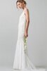 Abito da Sposa con paillette Tubino in Pizzo con Perline Romantico con Applique - 3