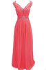 Paillettenbesetztes Chiffon A-Linie plissiertes bodenlanges Brautjungfernkleid - 13