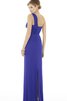 Robe demoiselle d'honneur longue en chiffon d'épaule asymétrique de fourreau ruché - 2