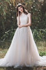 Fabelhaft Bodenlanges Luxus Anständiges Brautkleid mit Perlen - 4