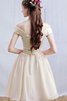 Abito Laurea con Manica Corte in Chiffon con Nastro Fuori dalla spalla Semplice A-Line - 2