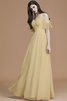 Normale Taille Prinzessin Spaghetti Träger A Linie Bodenlanges Brautjungfernkleid - 18