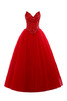 Vestido de Novia en Satén Elástico de Sala de Columpio de Abalorio de Natural - 1