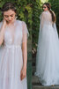 Abito da sposa v-scollo a-line vendita calda con fiore a terra moda - 1