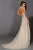 Perlenbesetztes Normale Taille Reißverschluss Ballkleid aus Chiffon ohne Ärmeln - 2