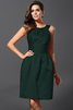 Robe demoiselle d'honneur naturel de princesse avec zip a-ligne en satin - 8