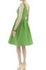 A-Linie gerüschtes Satin mini knielanges Brautjungfernkleid - 2
