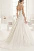 Abito da Sposa Lungo Senza Maniche originale sogno A-Line Spazzola Treno - 2