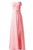 Abito da Damigella Cerniera Cuore A-Line A Terra in Chiffon con Piega - 14